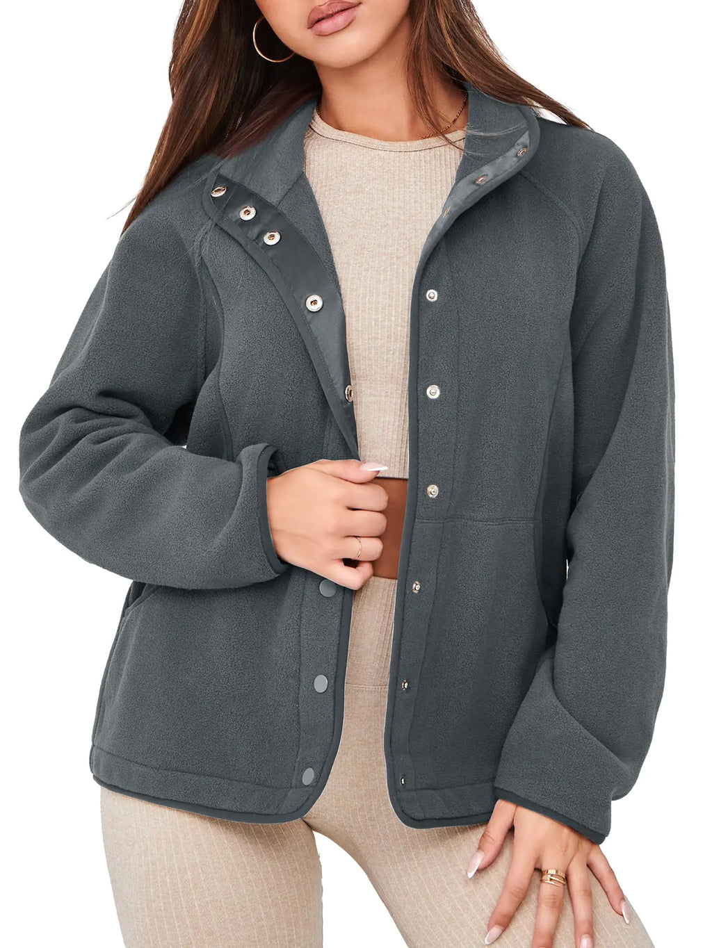 Chic Sherpa Fleece Cropped Jacket