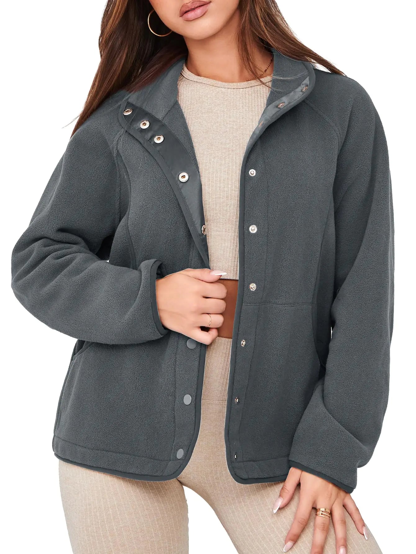 Chic Sherpa Fleece Cropped Jacket