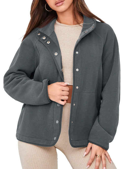 Chic Sherpa Fleece Cropped Jacket